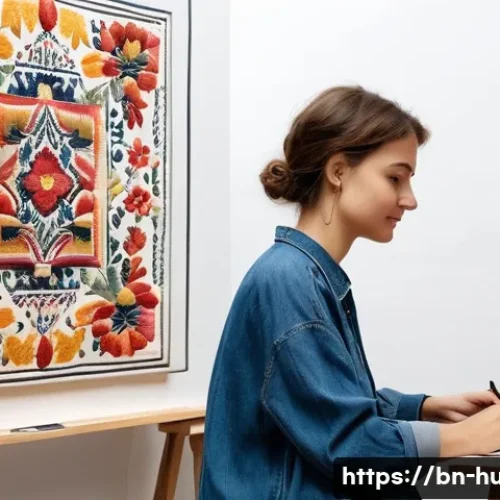 Home 11 헝가리 현대 예술가 - **Prompt: "A vibrant, contemporary art studio in Budapest, bathed in soft, natural light. A young Hu...