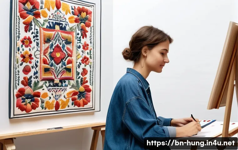 헝가리 현대 예술가 - **Prompt: "A vibrant, contemporary art studio in Budapest, bathed in soft, natural light. A young Hu...